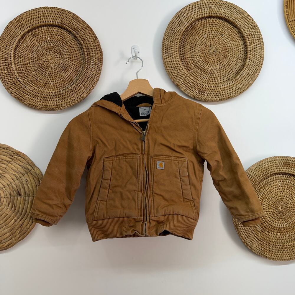 Vintage 90s Carhartt Hooded Jacket Boys 4T